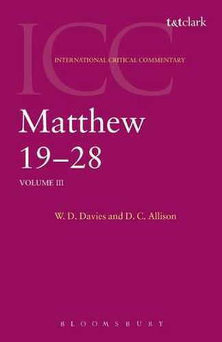 Cover image for Matthew 19-28: Volume 3