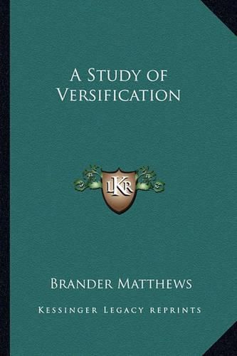 Cover image for A Study of Versification