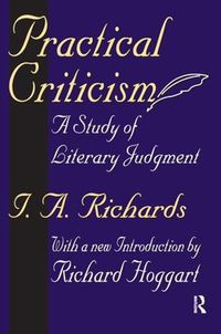 Cover image for Practical Criticism: A Study of Literary Judgment