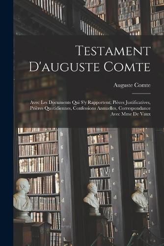 Cover image for Testament D'auguste Comte