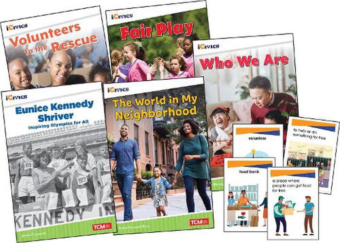 Cover image for iCivics Grade 1: Community & Social Awareness 5-Book Set + Game Cards