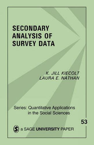 Cover image for Secondary Analysis of Survey Data