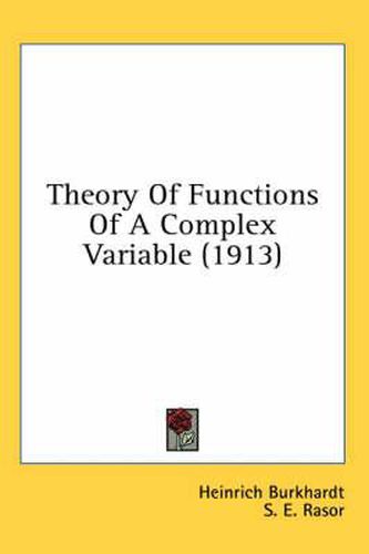 Cover image for Theory of Functions of a Complex Variable (1913)