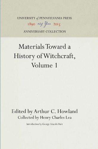Cover image for Materials Toward a History of Witchcraft, Volume 1