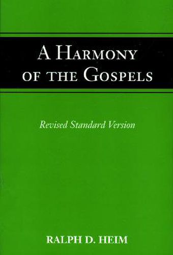Cover image for A Harmony of the Gospels