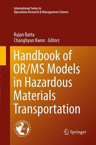 Cover image for Handbook of OR/MS Models in Hazardous Materials Transportation