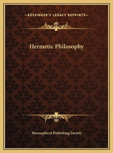 Cover image for Hermetic Philosophy