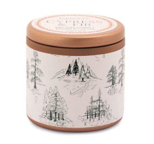 Cover image for White Cypress and Fir 3oz Copper Tin Candle