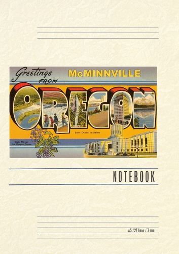 Cover image for Vintage Lined Notebook Greetings from McMinnville, Oregon