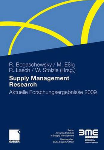 Cover image for Supply Management Research: Aktuelle Forschungsergebnisse 2009