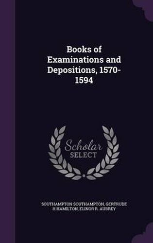 Cover image for Books of Examinations and Depositions, 1570-1594