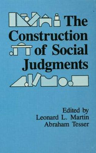 Cover image for The Construction of Social Judgments