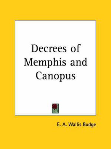 Decrees of Memphis