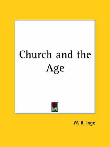 Cover image for Church and the Age (1912)