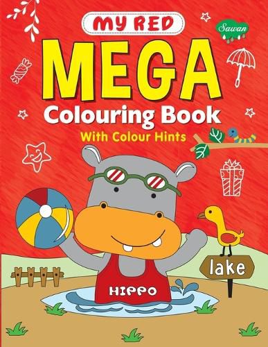 Cover image for My Red Mega Colouring book