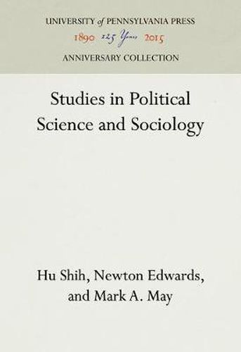 Cover image for Studies in Political Science and Sociology