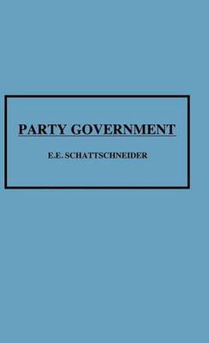 Cover image for Party Government