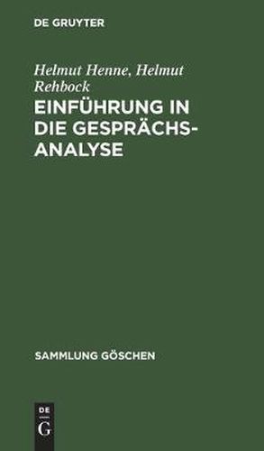 Cover image for Einfuhrung in die Gesprachsanalyse