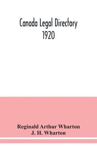 Cover image for Canada legal directory 1920