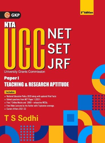 Cover image for NTA UGC (NET/SET/JRF ) 2022 Paper I - Teaching & Research Aptitude 3ed by T.S. Sodhi