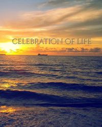 Cover image for Celebration of life Sunset rememberance Journal