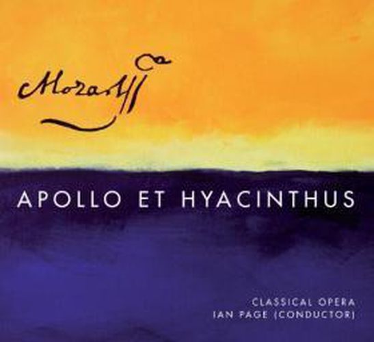 Mozart Apollo Et Hyacinthus K38