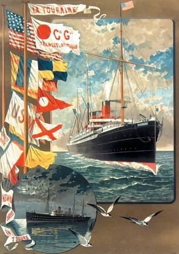 Cover image for Carnet Blanc, Affiche Paquebot La Touraine