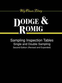 Cover image for Sampling Inspection Tables: Single and Double Sampling