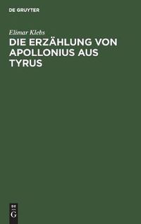 Cover image for Die Erzahlung von Apollonius aus Tyrus