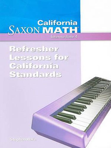 Cover image for Saxon Math Intermediate 4: Refresher Lessons