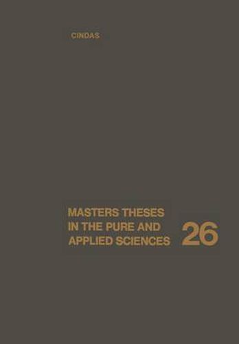 Cover image for Masters Theses in the Pure and Applied Sciences: Accepted by Colleges and Universities of the United States and Canada Volume 26