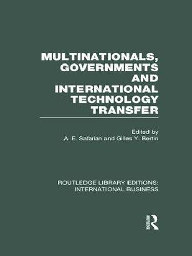 Cover image for Multinationals, Governments and International Technology Transfer (RLE International Business)