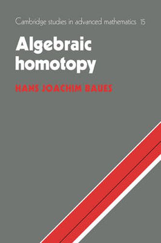 Cover image for Algebraic Homotopy