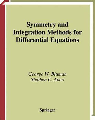 Cover image for Symmetry and Integration Methods for Differential Equations