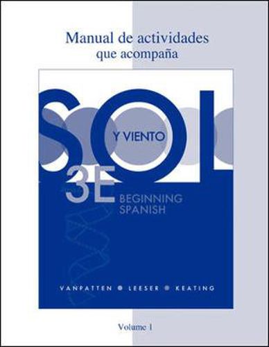 Cover image for Workbook/Lab Manual (Manual de actividades) Volume 1 for Sol y viento