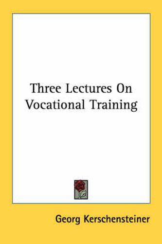 Cover image for Three Lectures on Vocational Training