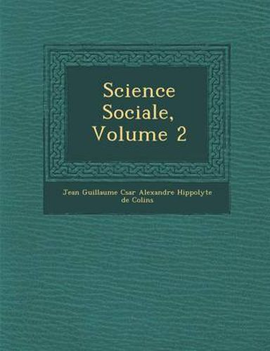 Cover image for Science Sociale, Volume 2