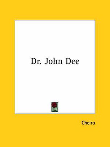 Cover image for Dr. John Dee