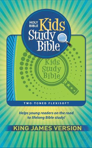 Cover image for KJV Kids Study Bible, Flexisoft (Red Letter, Imitation Leather, Green/Blue)