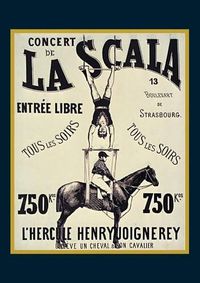 Cover image for Carnet Blanc, Affiche La Scala l'Hercule