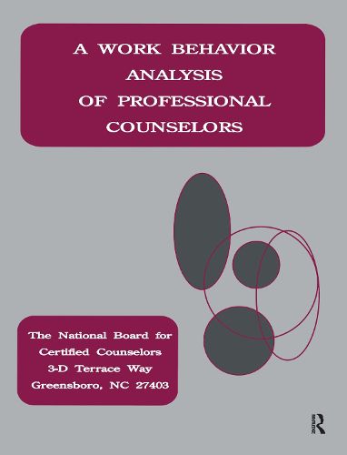 Cover image for A Work Behavior Analysis of Professional Counselors