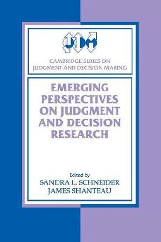 Cover image for Emerging Perspectives on Judgment and Decision Research