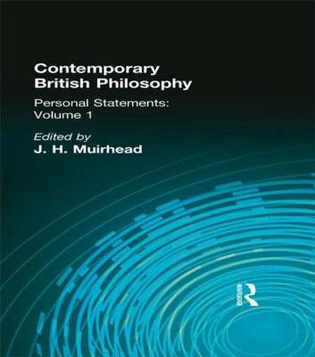 Cover image for Contemporary British Philosophy: Personal Statements    First Series