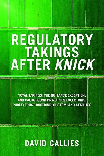 Cover image for Regulatory Takings After Knick: Total Takings, the Nuisance Exception, and Background Principles Exceptions: Public Trust Doctrine, Custom, and Statutes.