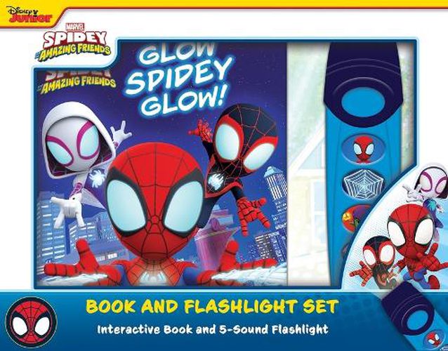 Cover image for Disney Junior Marvel Spidey Glow Spidey Book & 5 Sound Flashlight