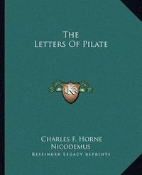 Cover image for The Letters of Pilate