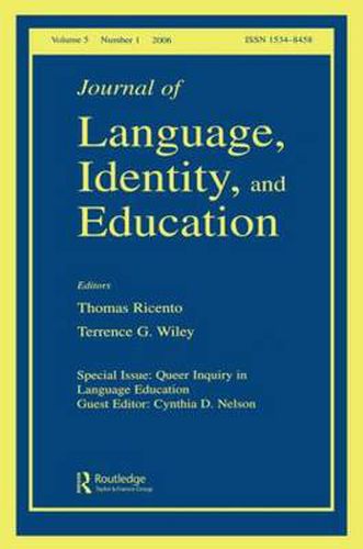 Cover image for Queer Inquiry In Language Education Jlie V5#1