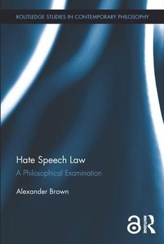 Cover image for Hate Speech Law: A Philosophical Examination