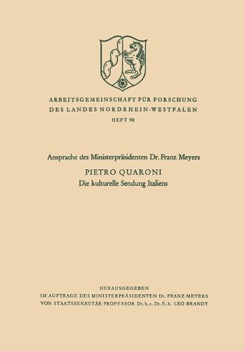 Cover image for Die kulturelle Sendung Italiens