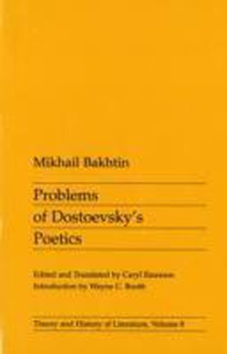 Cover image for Problems of Dostoevsky's Poetics